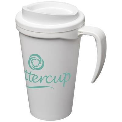 Branded Promotional AMERICANO¬Æ GRANDE 350 ML THERMAL INSULATED MUG in White Solid Travel Mug From Concept Incentives.