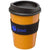 Branded Promotional AMERICANO¬Æ MEDIO 300 ML TUMBLER with Grip in Orange-black Solid Travel Mug From Concept Incentives.