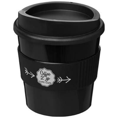 Branded Promotional AMERICANO¬Æ PRIMO 250 ML TUMBLER with Grip in Black Solid Travel Mug From Concept Incentives.