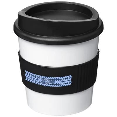 Branded Promotional AMERICANO¬Æ PRIMO 250 ML TUMBLER with Grip in White Solid Travel Mug From Concept Incentives.