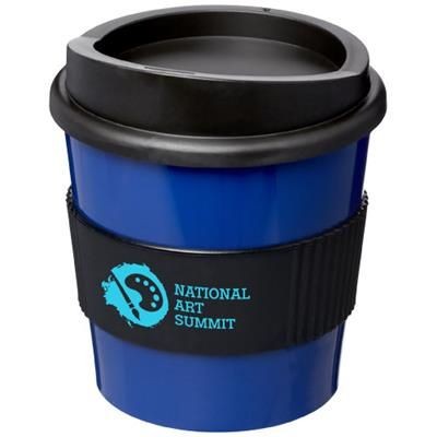 Branded Promotional AMERICANO¬Æ PRIMO 250 ML TUMBLER with Grip in Blue-black Solid Travel Mug From Concept Incentives.