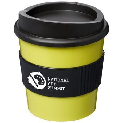 Branded Promotional AMERICANO¬Æ PRIMO 250 ML TUMBLER with Grip in Lime-black Solid Travel Mug From Concept Incentives.