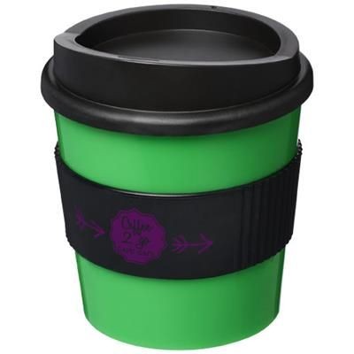 Branded Promotional AMERICANO¬Æ PRIMO 250 ML TUMBLER with Grip in Green-black Solid Travel Mug From Concept Incentives.