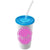 Branded Promotional BRITE-AMERICANO¬¨√Ü 350 ML DOUBLE-WALLED STADIUM CUP in Aqua Blue Cup Plastic From Concept Incentives.