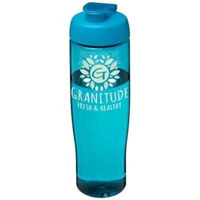 Branded Promotional H2O TEMPO 700 ML FLIP LID SPORTS BOTTLE in Aqua Sports Drink Bottle From Concept Incentives.