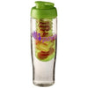 H2O TEMPO 700 ML FLIP LID SPORTS BOTTLE & INFUSER in Clear Transparent