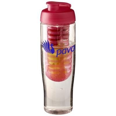 H2O TEMPO 700 ML FLIP LID SPORTS BOTTLE & INFUSER in Clear Transparent
