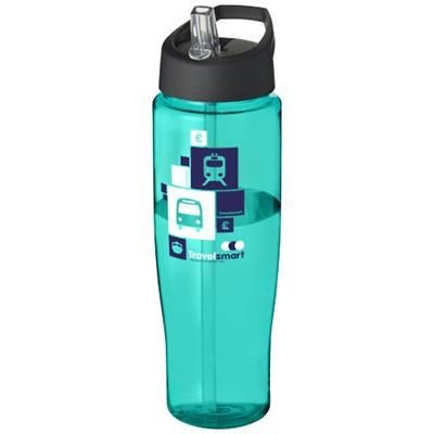Branded Promotional H2O TEMPO 700 ML SPOUT LID SPORTS BOTTLE in Aqua Blue  From Concept Incentives.