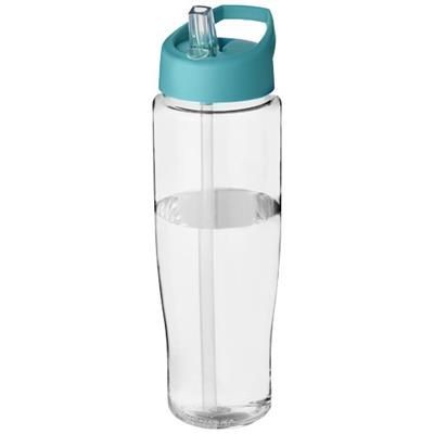 Branded Promotional H2O TEMPO 700 ML SPOUT LID SPORTS BOTTLE in Transparent-aqua Blue  From Concept Incentives.