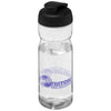 Branded Promotional H2O BASE¬Æ 650 ML FLIP LID SPORTS BOTTLE in Transparent-black Solid Sports Drink Bottle From Concept Incentives.