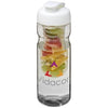 Branded Promotional H2O BASE 650 ML FLIP LID SPORTS BOTTLE & INFUSER in Transparent-white Solid Sports Drink Bottle From Concept Incentives.