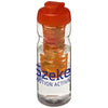 Branded Promotional H2O BASE 650 ML FLIP LID SPORTS BOTTLE & INFUSER in Transparent-orange Sports Drink Bottle From Concept Incentives.