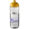 Branded Promotional H2O BASE 650 ML DOME LID SPORTS BOTTLE in Transparent-yellow Sports Drink Bottle From Concept Incentives.