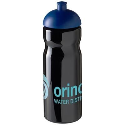 Branded Promotional H2O BASE 650 ML DOME LID SPORTS BOTTLE in Black Solid-blue Sports Drink Bottle From Concept Incentives.