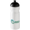 Branded Promotional H2O BASE¬Æ 650 ML DOME LID SPORTS BOTTLE in White Solid-black Solid Sports Drink Bottle From Concept Incentives.