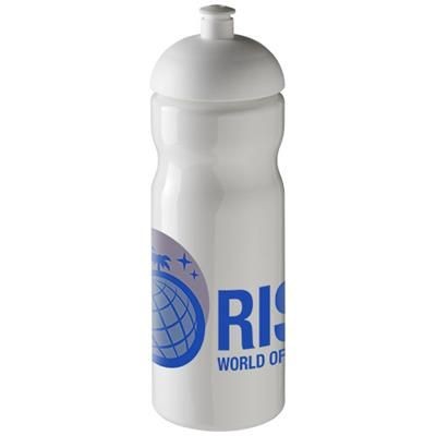 Branded Promotional H2O BASE¬Æ 650 ML DOME LID SPORTS BOTTLE in White Solid Sports Drink Bottle From Concept Incentives.