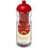 Branded Promotional H2O BASE 650 ML DOME LID SPORTS BOTTLE & INFUSER in Transparent-red Sports Drink Bottle From Concept Incentives.