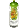 Branded Promotional H2O BASE 650 ML DOME LID SPORTS BOTTLE & INFUSER in Transparent-lime Sports Drink Bottle From Concept Incentives.