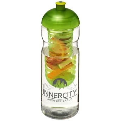 Branded Promotional H2O BASE 650 ML DOME LID SPORTS BOTTLE & INFUSER in Transparent-lime Sports Drink Bottle From Concept Incentives.