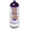 Branded Promotional H2O BASE 650 ML DOME LID SPORTS BOTTLE & INFUSER in Transparent-purple Sports Drink Bottle From Concept Incentives.