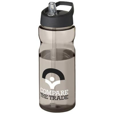 Branded Promotional H2O BASE¬Æ 650 ML SPOUT LID SPORTS BOTTLE in Charcoal-black Solid Sports Drink Bottle From Concept Incentives.