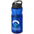 Branded Promotional H2O BASE 650 ML SPOUT LID SPORTS BOTTLE in Blue-black Solid Sports Drink Bottle From Concept Incentives.