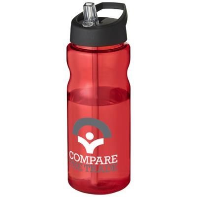 Branded Promotional H2O BASE¬Æ 650 ML SPOUT LID SPORTS BOTTLE in Red-black Solid Sports Drink Bottle From Concept Incentives.