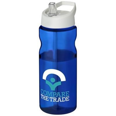 Branded Promotional H2O BASE 650 ML SPOUT LID SPORTS BOTTLE in Blue-white Solid Sports Drink Bottle From Concept Incentives.