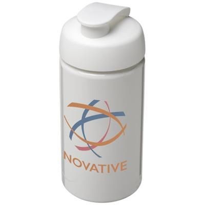 Branded Promotional H2O BOP 500 ML FLIP LID SPORTS BOTTLE in White Solid Sports Drink Bottle From Concept Incentives.