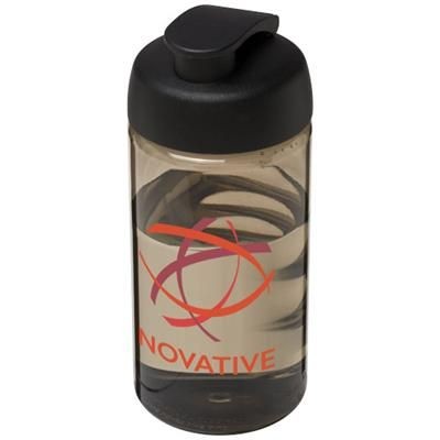 Branded Promotional H2O BOP 500 ML FLIP LID SPORTS BOTTLE in Charcoal-black Solid Sports Drink Bottle From Concept Incentives.