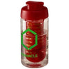 Branded Promotional H2O BOP 500 ML FLIP LID SPORTS BOTTLE & INFUSER in Transparent-red Sports Drink Bottle From Concept Incentives.