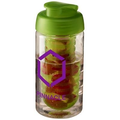 Branded Promotional H2O BOP 500 ML FLIP LID SPORTS BOTTLE & INFUSER in Transparent-lime Sports Drink Bottle From Concept Incentives.