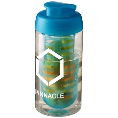 Branded Promotional H2O BOP 500 ML FLIP LID SPORTS BOTTLE & INFUSER in Transparent-aqua Blue Sports Drink Bottle From Concept Incentives.