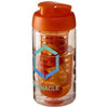 Branded Promotional H2O BOP 500 ML FLIP LID SPORTS BOTTLE & INFUSER in Transparent-orange Sports Drink Bottle From Concept Incentives.