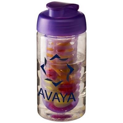 Branded Promotional H2O BOP 500 ML FLIP LID SPORTS BOTTLE & INFUSER in Transparent-purple Sports Drink Bottle From Concept Incentives.