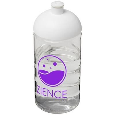 Branded Promotional H2O BOP¬Æ 500 ML DOME LID BOTTLE in Transparent-white Solid Sports Drink Bottle From Concept Incentives.