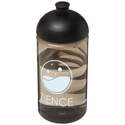 Branded Promotional H2O BOP¬Æ 500 ML DOME LID BOTTLE in Charcoal-black Solid Sports Drink Bottle From Concept Incentives.