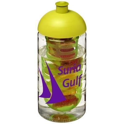 Branded Promotional H2O BOP 500 ML DOME LID SPORTS BOTTLE & INFUSER in Transparent-lime Sports Drink Bottle From Concept Incentives.