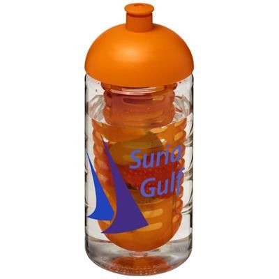 Branded Promotional H2O BOP 500 ML DOME LID SPORTS BOTTLE & INFUSER in Transparent-orange Sports Drink Bottle From Concept Incentives.