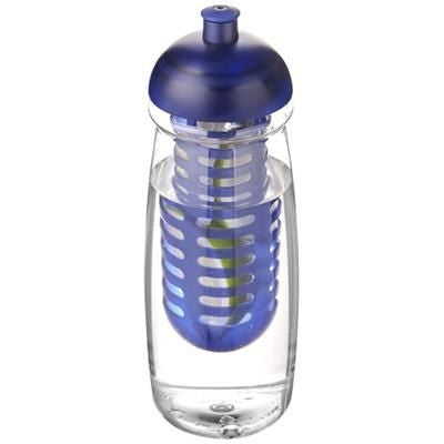 H2O PULSE 600 ML DOME LID SPORTS BOTTLE & INFUSER in Clear Transparent