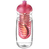 H2O PULSE 600 ML DOME LID SPORTS BOTTLE & INFUSER in Clear Transparent