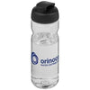 Branded Promotional H2O BASE TRITAN 650 ML FLIP LID SPORTS BOTTLE in Transparent-black Solid Sports Drink Bottle From Concept Incentives.