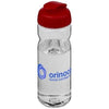 Branded Promotional H2O BASE TRITAN 650 ML FLIP LID SPORTS BOTTLE in Transparent-red Sports Drink Bottle From Concept Incentives.