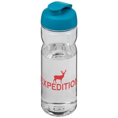 Branded Promotional H2O BASE TRITAN 650 ML FLIP LID SPORTS BOTTLE in Transparent-aqua Blue Sports Drink Bottle From Concept Incentives.