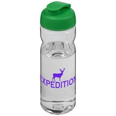 Branded Promotional H2O BASE TRITAN 650 ML FLIP LID SPORTS BOTTLE in Transparent-green Sports Drink Bottle From Concept Incentives.