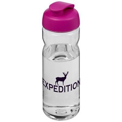 Branded Promotional H2O BASE TRITAN 650 ML FLIP LID SPORTS BOTTLE in Transparent-pink Sports Drink Bottle From Concept Incentives.