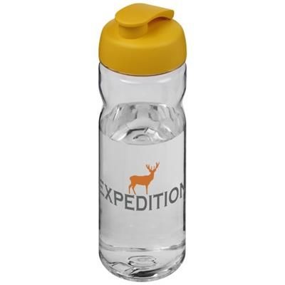 Branded Promotional H2O BASE TRITAN 650 ML FLIP LID SPORTS BOTTLE in Transparent-yellow Sports Drink Bottle From Concept Incentives.