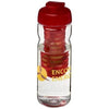 Branded Promotional H2O BASE TRITAN 650 ML FLIP LID BOTTLE & INFUSER in Transparent-red Sports Drink Bottle From Concept Incentives.