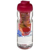 Branded Promotional H2O BASE TRITAN 650 ML FLIP LID BOTTLE & INFUSER in Transparent-pink Sports Drink Bottle From Concept Incentives.