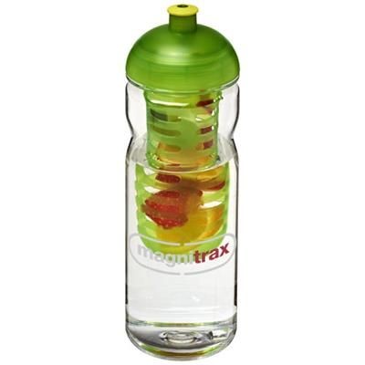 Branded Promotional H2O BASE TRITAN 650 ML DOME LID BOTTLE & INFUSER in Transparent-lime Sports Drink Bottle From Concept Incentives.